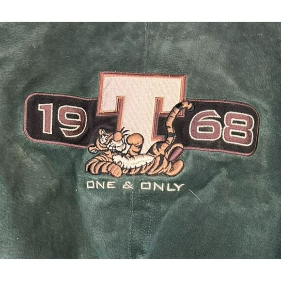 Vintage Disney Store Green Varsity Jacket Tigger 1968 Logo & Embroidery Zip M - Picture 2 of 10